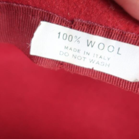 Vintage Red 100% Wool Pillbox Hat - Picture 6 of 6